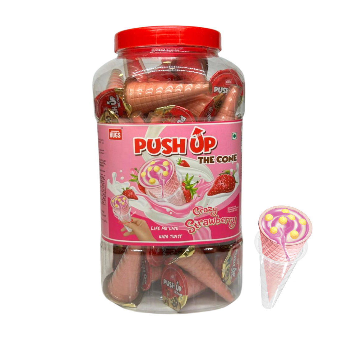 Push up strawberry 63pcs